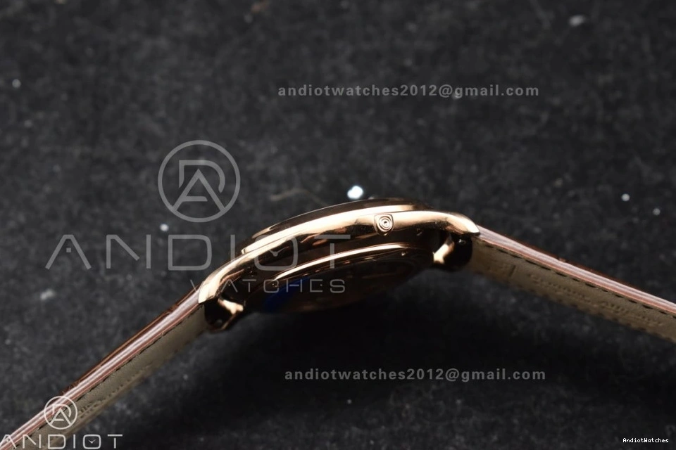 SA925 FreshLook Edition 1:1 Thin Master White Ultra Leather 908 Clone Best Moon Super on Dial APSF RG Strap Brown 0204